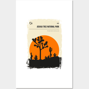 Joshua Tree National Park vintage minimal travel poster Posters and Art